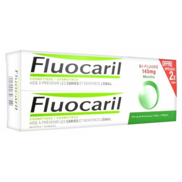 Fluocaril Dentifrice Menthe Bi-Fluoré lot de 2x75ml