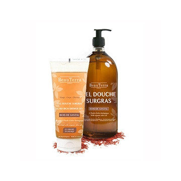 BeauTerra Gel Douche Surgras Bois de Santal 1L