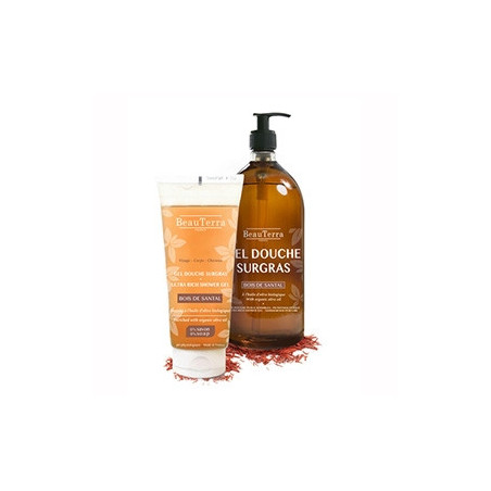 BeauTerra Gel Douche Surgras Bois de Santal 1L