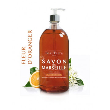 BeauTerra Savon de Marseille Fleur d'Oranger 1L