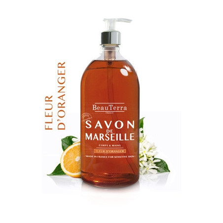 BeauTerra Savon de Marseille Fleur d'Oranger 1L