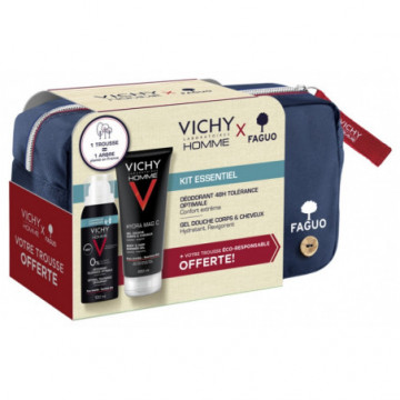 Vichy Homme Kit Essentiel Déodorant 100ml + Gel Douche 200ml