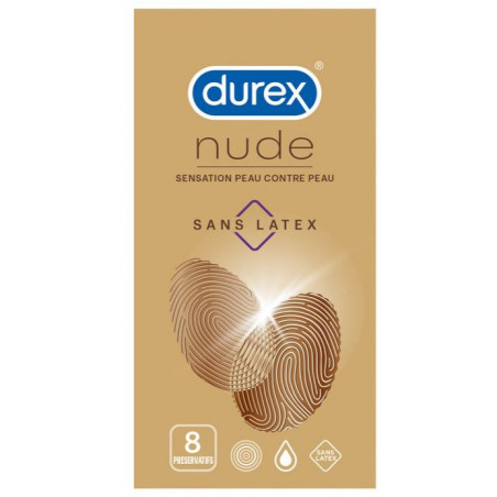Durex Nude Sans Latex 8 préservatifs