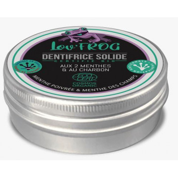 Lov'Frog Dentifrice Solide aux 2 Menthes &amp; au Charbon 50g