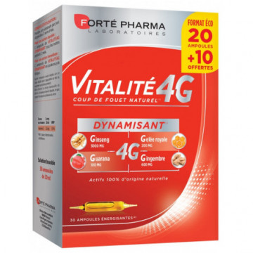 Forté Pharma Vitalité 4G 20 ampoules +10 OFFERTES