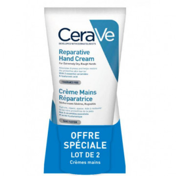 CeraVe Crème Réparatrice Mains 2x50ml