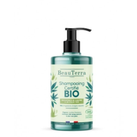 BeauTerra Shampoing Doux Chanvre Et Aloe Vera BIO 750ml