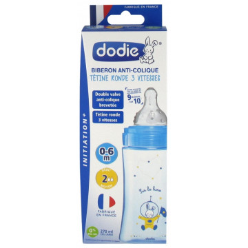 Dodie Biberon Initiation+ Bleu 270ml