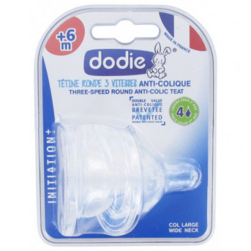 Dodie 2 Tétines Rondes 3 Vitesses Anti-Colique Débit 4