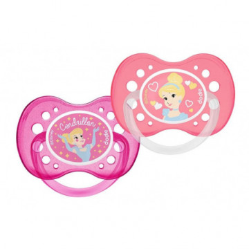 Dodie Disney Baby 2 Sucettes Anatomiques Silicone 18 Mois et + Cendrillon A77