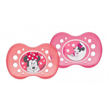 Dodie Disney Baby 2 Sucettes Anatomiques Nuit Silicone 18 Mois et + Minnie A74