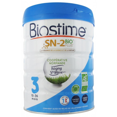 Achetez Biostime SN-2 Bio Plus 3ème Âge de 10 à 36 Mois 800g à 21.6€  seulement ✓ Livraison GRATUITE dès 49€