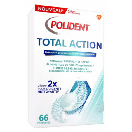 Corega Polident Total Action Nettoyant 66 Comprimés