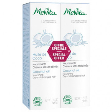 Melvita Huile de Coco BIO 2 x 50ml