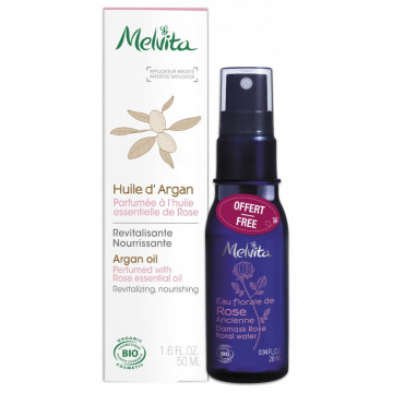 Melvita Huile d’Argan Parfumée à l'Huile Essentielle de Rose BIO 50ml