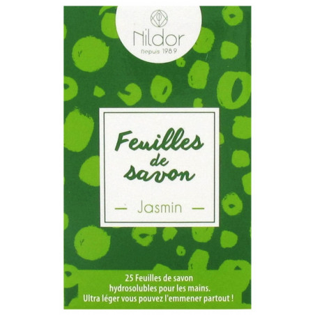 Nildor 25 Feuilles de Savon Senteur Jasmin