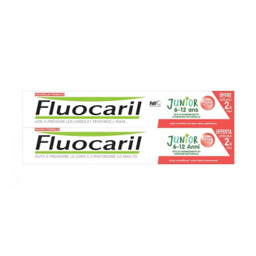 Fluocaril Junior  Dentifrice Fruits Rouges 2x75ml