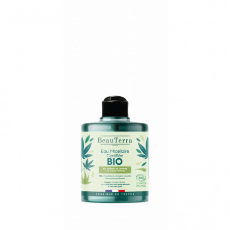 BeauTerra Eau micellaire Chanvre &amp; Aloe Vera BIO 500ml