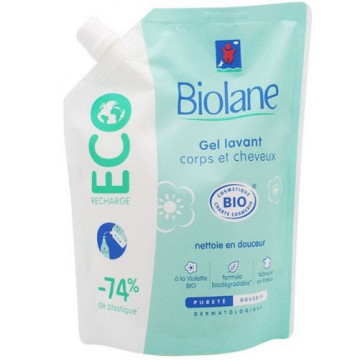 Biolane  Eco Recharge Gel Lavant Corps et Cheveux Bio 500ml