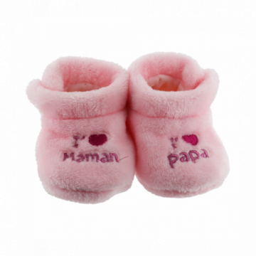 Chaussons d'intérieur 6-12mois Papa Maman Rose BabyOops