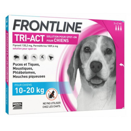Frontline Tri-Act Chiens 10-20 kg 3 Pipettes