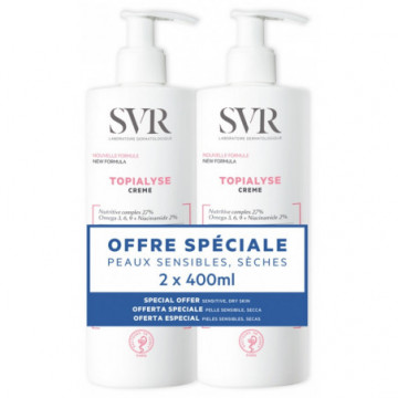 SVR Topialyse Crème Soin Nourrissant Anti-Dessèchement Lot de 2x400ml