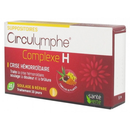 Santé Verte Circulymphe Complexe H 10 Suppositoires
