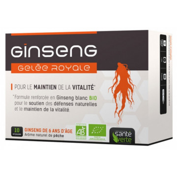 Santé Verte Ginseng Gelée Royale 10 Ampoules