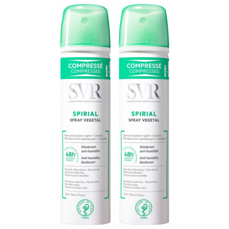 SVR Spirial Spray Végétal Déodorant Anti-Humidité 48H 2x75ml
