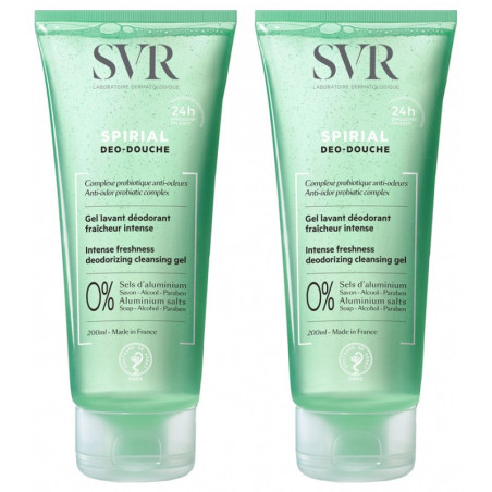 SVR Spirial Déo-Douche Gel Lavant Déodorant 2x200ml