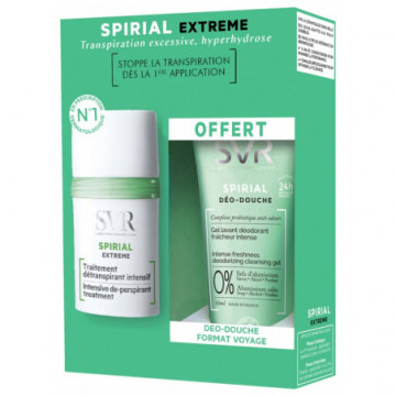 SVR Spirial Détranspirant 20ml + Déo-Douche Gel Lavant Déodorant 50ml