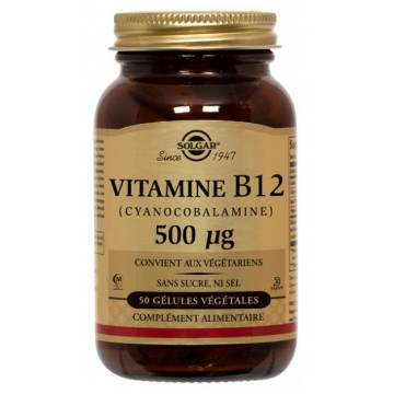 Solgar Vitamine B 12 500 mcg 50 Gélules
