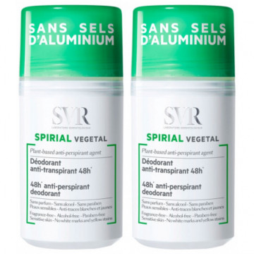 SVR Spirial Déodorant Anti-Transpirant Végétal Roll-on 2x50ml