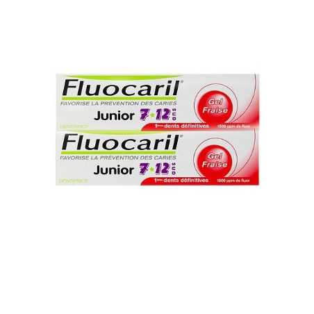 Fluocaril Dentifrice Junior Fruits Rouges 2x50ml