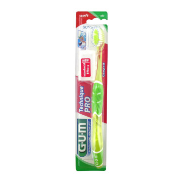 GUM Brosse à Dents Technique PRO Souple Compacte