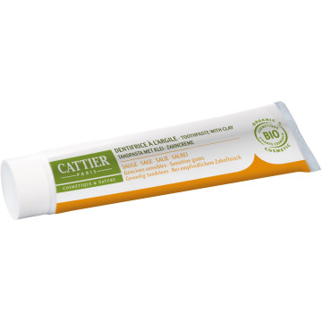 Cattier Dentifrice Reminéralisant Sauge BIO 75ml