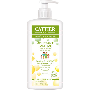 Cattier Moussant Familial Corps & Cheveux BIO 1L