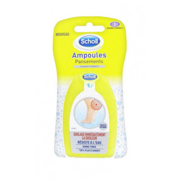 Scholl Ampoules Pansements Double Protection Grand Format 5 Pansements