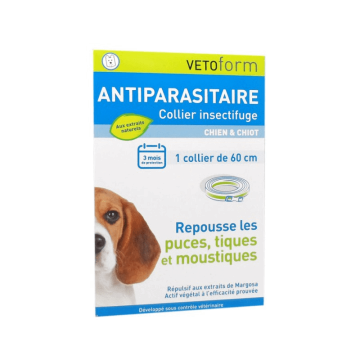 VetoForm Collier Antiparasitaire Insectifuge Naturel Chien et Chiot