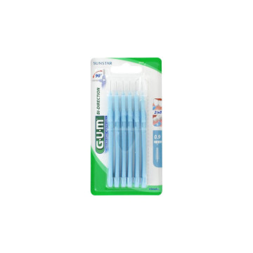 GUM Brossettes Interdentaires Bi-Direction 0.9mm 6 brossettes