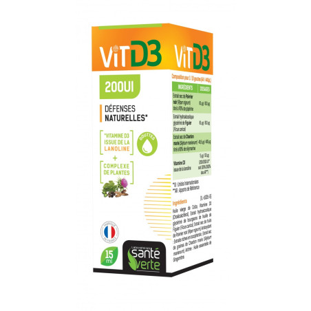 Santé Verte Vitamine D3 200ui 15ml