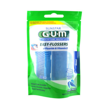 GUM Fil Dentaire Easy Flossers 30 portes fil