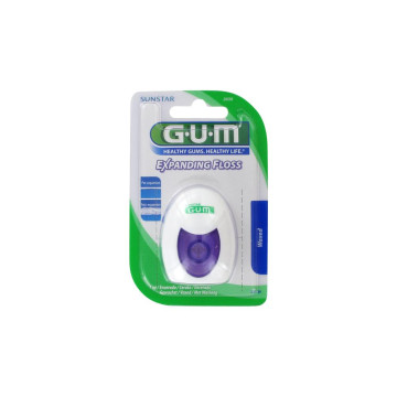 GUM Fil Dentaire Expanding Floss Ciré 30m