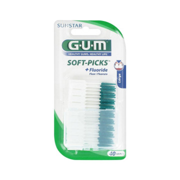 GUM Soft Picks Plaque Dentaire Large 40 unités