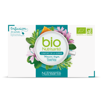 Nutrisanté Infusion Confort de la Gorge BIO 20 sachets filtres