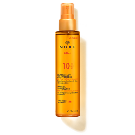 Nuxe Sun Huile Bronzante Spray Visage et Corps SPF10 150ml