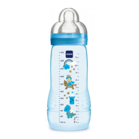 MAM Biberon Easy Active Fairy Tail Bleu 2ème âge 330ml