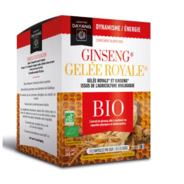 Dayang Ginseng Gelée Royale BIO 20 ampoules de 10ml