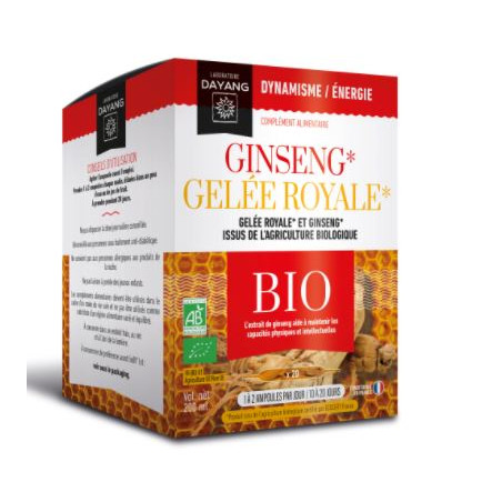 Dayang Ginseng Gelée Royale BIO 20 ampoules de 10ml