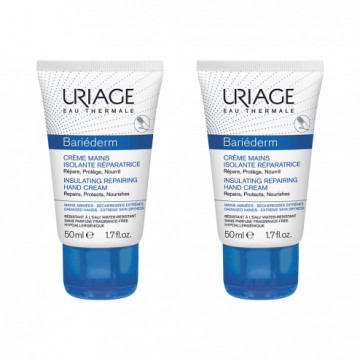 Uriage Bariéderm Crème Mains Isolante Réparatrice 2x50ml